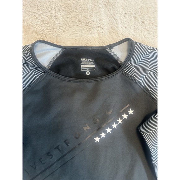 Nike Pro Women's Training Long Sleeve‎ Tee Pullover Thumb Holes Gray M - Picture 5 of 10